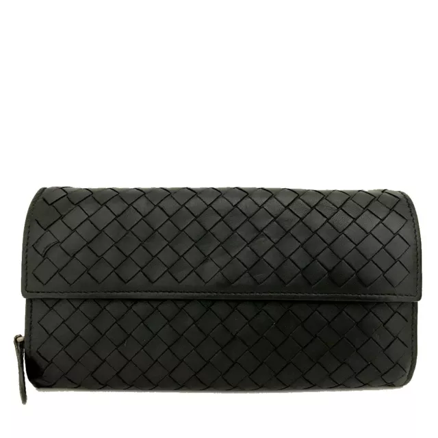 Bottega Veneta Intrecciato Lambskin Long Bifold Wallet/9Y1954