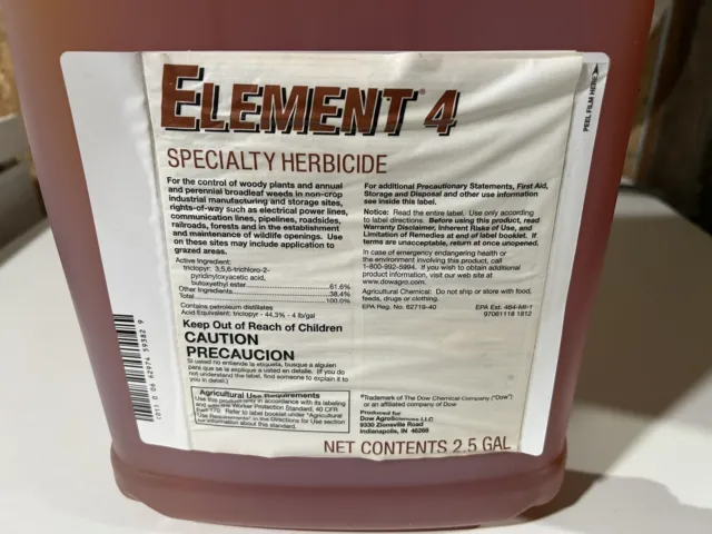 Element 4 Ultra Triclopyr 61.4% Herbicide - 2.5 Gallon | Woody Brush Killer