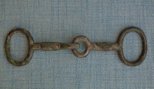 Ancient Chinese Bronze Horse Snaffle Bit Eastern Zhou Dynasty 770-476 B.C