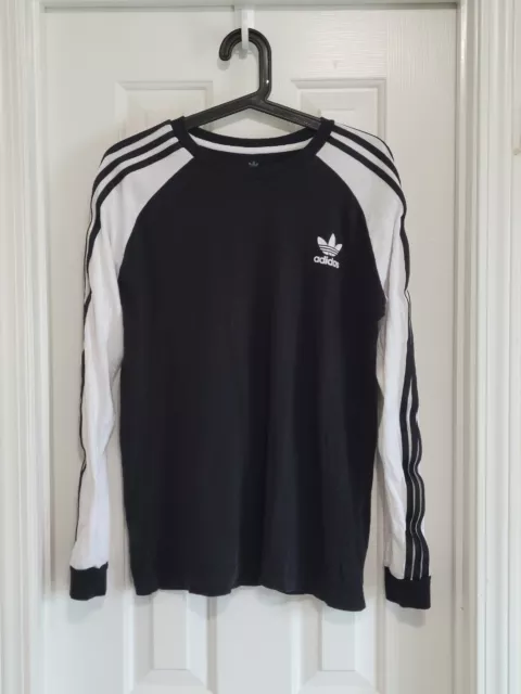 Adidas Originals Boys Black Long Sleeve Crew Neck T-Shirt Youth Size XL NWOT