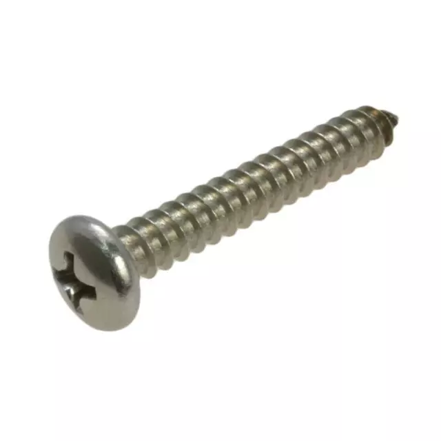 Pack Size 5 Stainless G304 Pan Head 12g (5.4mm) x 2" Self Tapping Screw