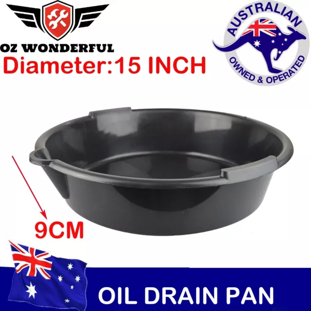 Oil Drain Pan Plastic 15 Inch 380mm Pouring Spout