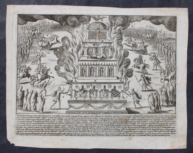 Interessanter Kupferstich, Tempel,Antike Rom, Um 1600, Selten