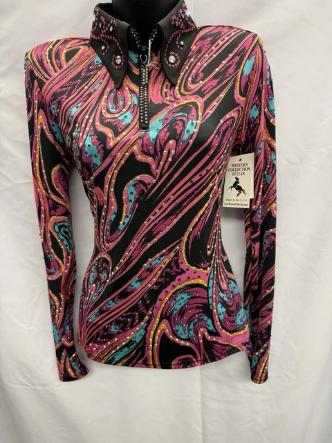 Chemise Western Femme Western Show Apparel - Neuve, Style Plaisir équestre, Fabrication Inde