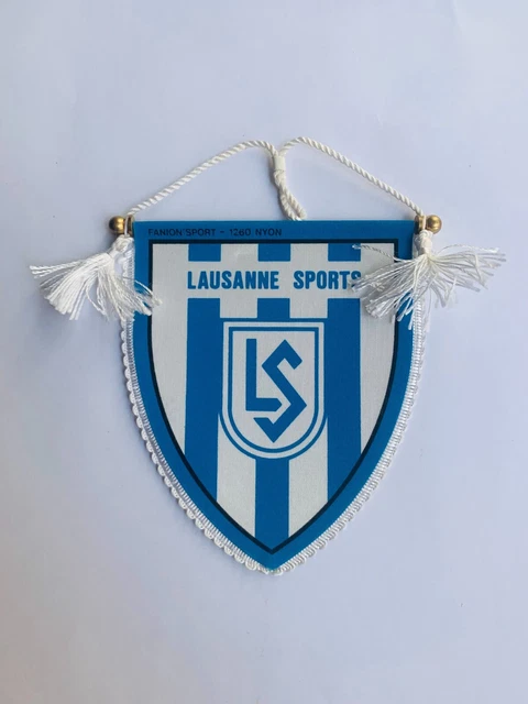 Fanion Vintage Lausanne Sports (LS) - Drapeau Football Suisse - Gagliardetto