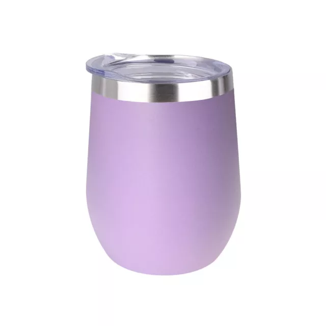Wine Tumbler 12oz with Sip Lid Double Wall Stainless Steel Insulated wine glass