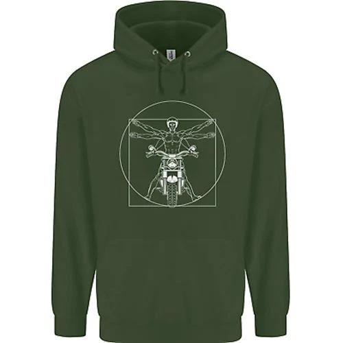 Felpa con cappuccio Vitruvian Biker Moto Moto Bambini Bambini 7