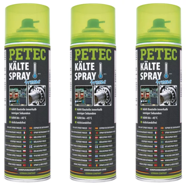 Petec 3x Kältespray Kaltspray Freez 400ml