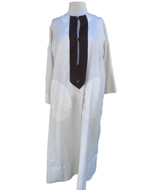 Vintage 1970s Christian Dior Robe de Chambre Woven Pullover Robe Mens Size M/L