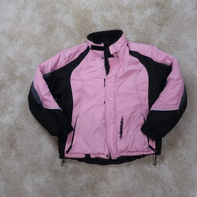 Mossi Snowmobile Jacket Coat Womens XL Black Pink Winter Snow Racing