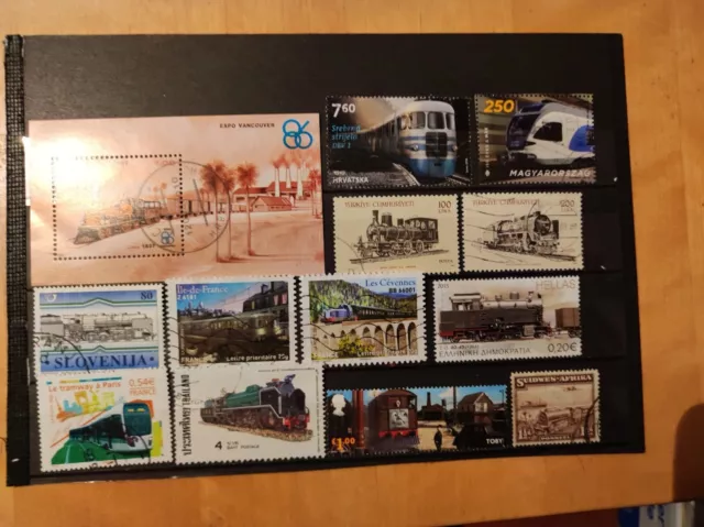 Eisenbahn schönes Lot Briefmarken 1
