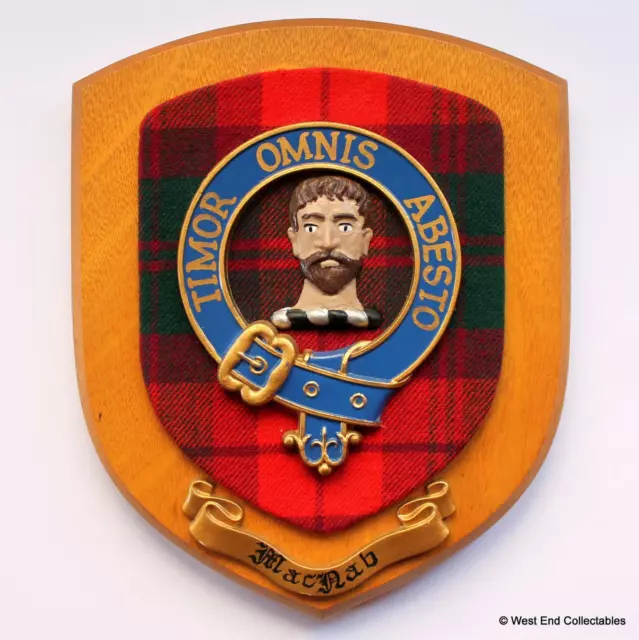 Antigua Clan Macnab Familia Pared Escudo Placa de Armas Crest Regalo Boda