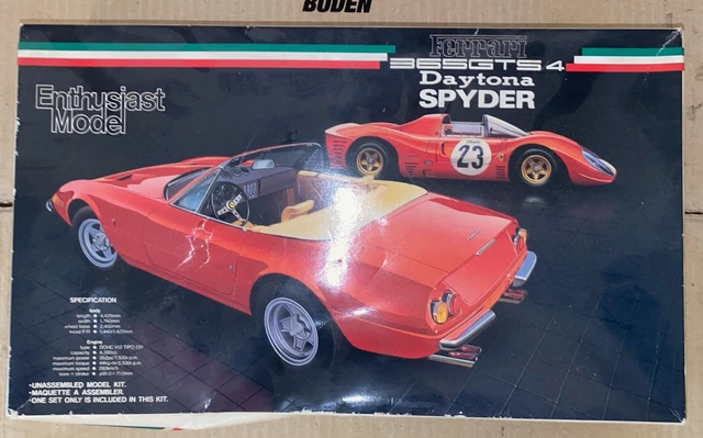 FERRARI 365 GTB/4 Daytona Fujimi 23 Enthusiast Model Scala 1/24 Kit Car-ZR- D35 EUR 90,00 - FR