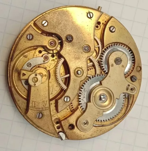 Pocket Watch Mechanism Paul Buhre Imperial Russia 48 mm.  for parts