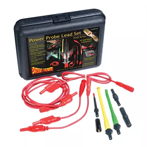 Power Probe LS01 Gold Series Test Leads Kit with Piercing Probes, Plugs, & Jacks