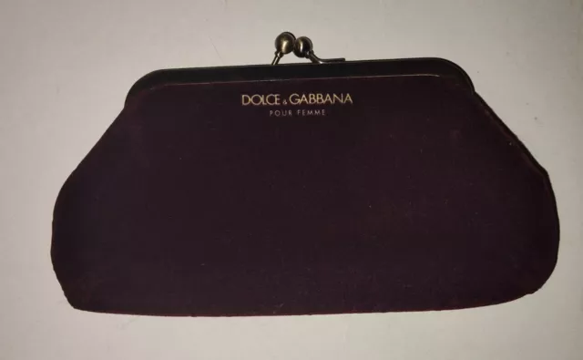 DOLCE & GABBANA Pour Femme Burgundy/Red Wine small Kiss lock Clutch PURSE