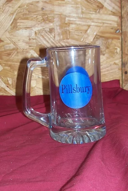 Pillsbury Beer Mug Glass Vintage Flour Baking Advertising Doughboy Poppin' Fresh