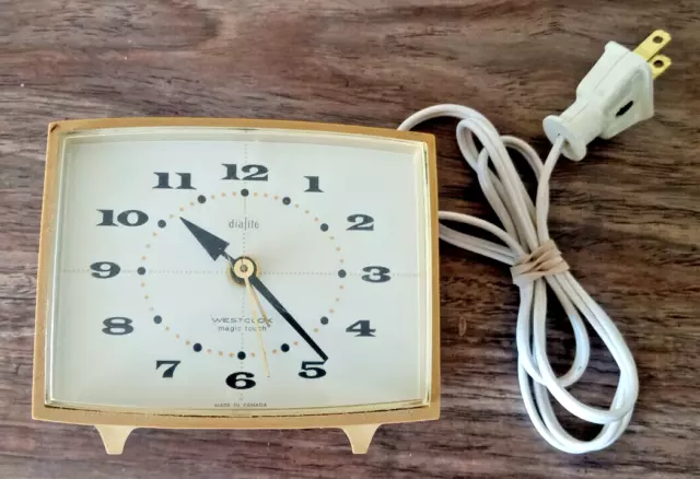 Vintage Dialite Magic Touch Alarm Electric Clock Magic Touch Westclox Canada