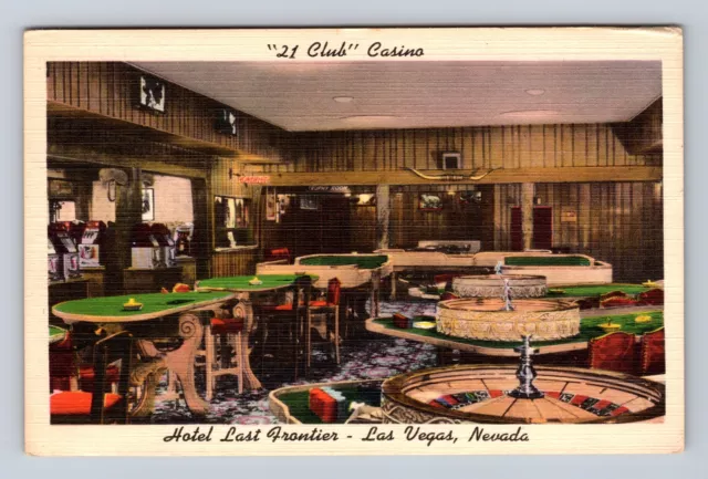 Las Vegas NV-Nevada, Hotel Last Frontier, Casino Advertising Vintage Postcard
