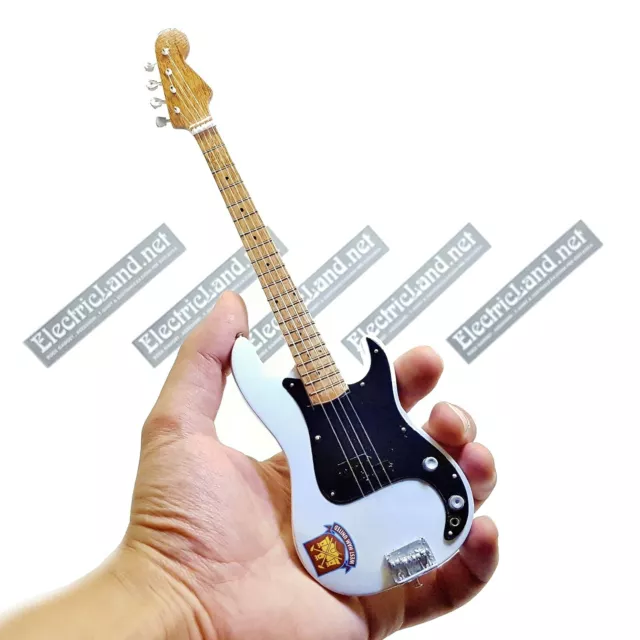 Mini Guitar scale 1:4 Steve Harris IRON MAIDEN bass miniature gadget collectible