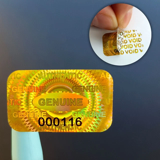 Holographic Stickers Warranty Void Laser Label Security Seal With Serial Number
