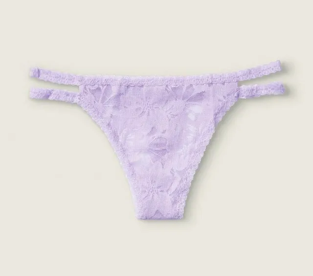 NWT Victoria's Secret PINK Collection Strappy Lace Thong Panty X-Large