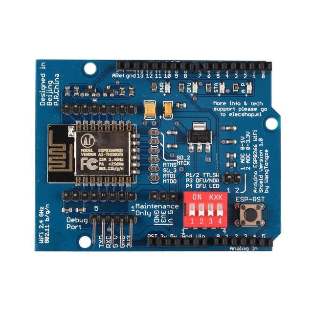 Carte d extension wifi shield arduino uno r3 esp8266 esp 12e uart eur 4