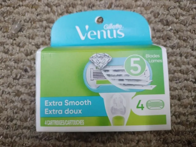 Recarga de hoja de afeitar Gillette Venus extra suave para mujer, 4 unidades en caja/venta al por menor