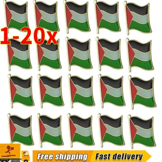 10 Pcs Palestine Hanzala Symbol Gray Color Badge A300002-10
