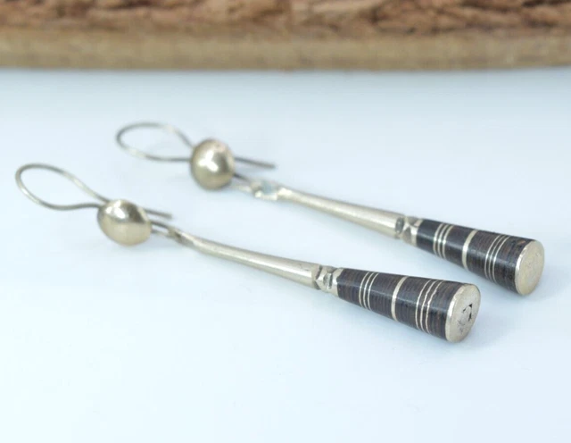 Handcrafted Vintage African Tuareg Berber Earrings With Silver Color Beautiful &