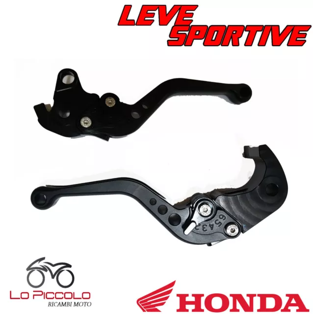 Coppia Leve Freno Frizione Corte Regolabili Nere Honda Cb 1000 R 2008 2009