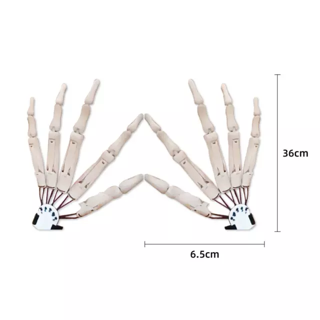 (A Pair Of White)Halloween Articulated With Flexible Joint PVC Fabric