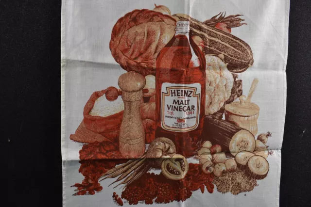 Vintage Heinz Malt Vinegar Retro Vintage Collectable Tea Towel Irish Linen