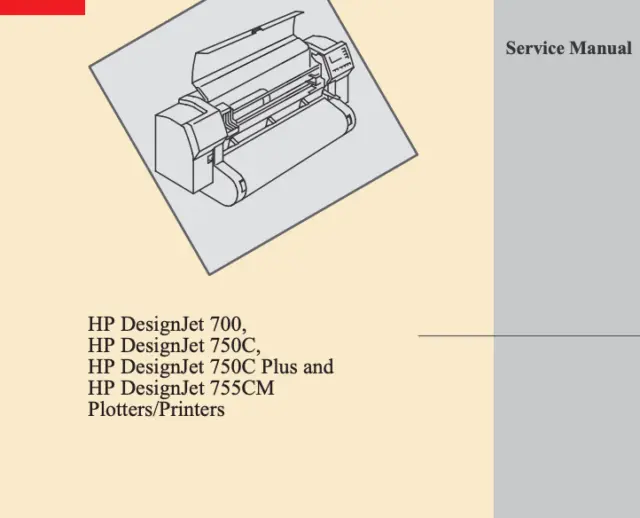 Designjet 700 750c 755cm Service Manual PDF Download