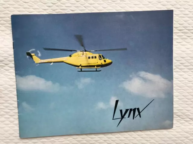 Westland helicopter A4 brochure Lynx plan cutaway photograph 1971 rare vintage