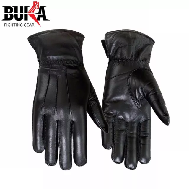 Winter Dress Gloves Women Thermal Linning Real Leather Ladies Glove Black  S-XL