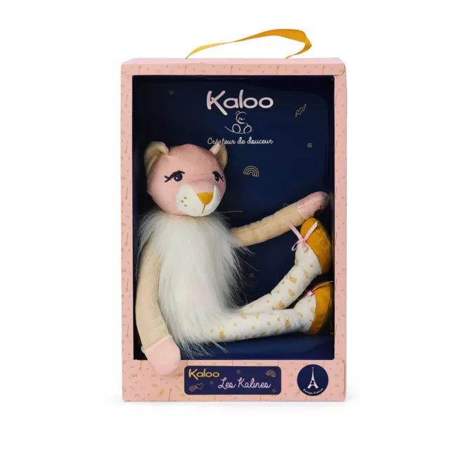 ¶ - Doudou Peluche Lionne Léana Les Kalines Rose Blanche 35 cm   Kaloo