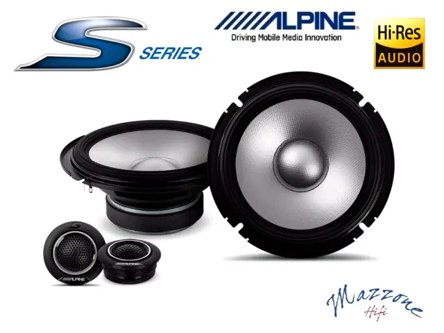 ALPINE S2-S65C Set Lautsprecher 2 Vie Woofer Und Tw 16,5 CM + Crossover- 240W