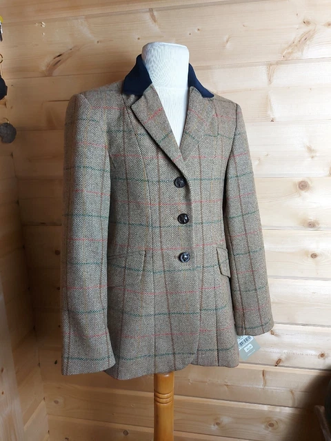 BNWT Caldene Silverdale Walnut Tweed Show Jacket, Girls 28 *Free Postage *