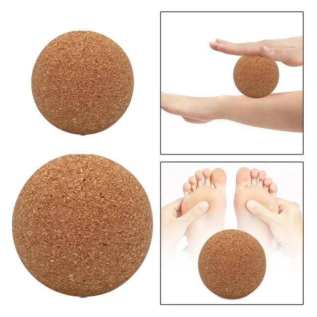 Lot De 2 Balles De Massage En Liège Portables Pour Le Bas Du Pour