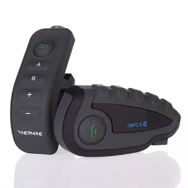 Motorcycle Intercom Headset NFC Remote Control Bar Bluetooth Intercoms