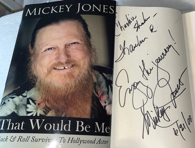 SIGNED That Would Be Me Book by Mickey Jones 1st ED. HC DJ rock & roll Autograph