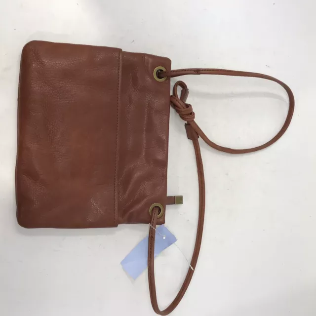 Margot NY Brown Genuine Leather Top Zip Crossbody Bag Small Casual Soft EUC