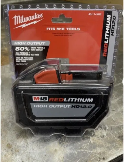 FREE SHIPPING - Milwaukee 48-11-1812 M18 RedLithium High Output HD 12.0 Battery