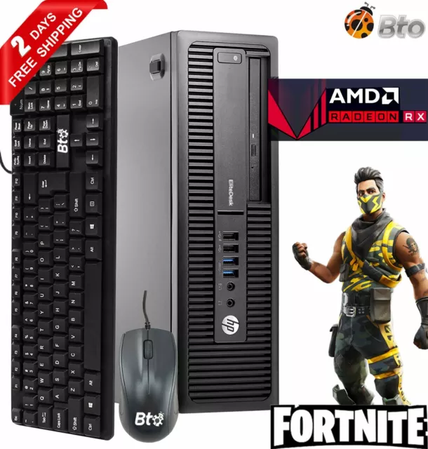 Computadora de escritorio para juegos HP 800G1 SFF Core i5 16 GB 500 GB AMD RX 550 4 GB Win10