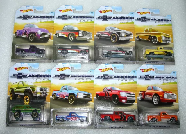 HOT WHEELS CHEVROLET 100th Anniversary Chevy Trucks Pack Asst