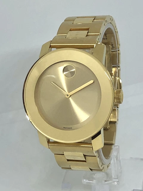 Movado 3600085 Women's Bold Gold Tone Dial Watch 36mm Stainless Steel