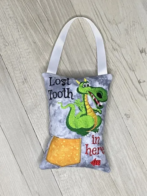 Tooth Fairy Pillow Pocket Dragon Lost Tooth Birthday Gift Christmas