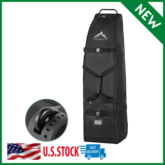 Golf Bag Travel Covers Hard Case Club Wheels Rolling Protector Waterproof Padded