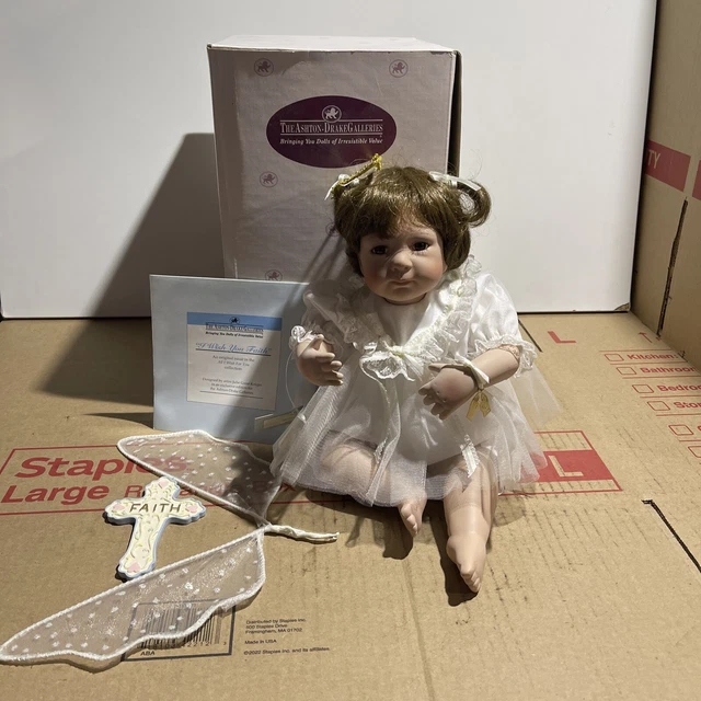 The Ashton-Drake Galleries "I Wish You Faith" 9" Porcelain Baby Doll in Box Mint
